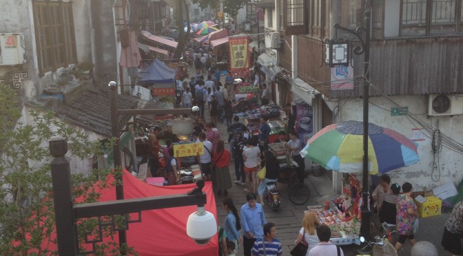 Busy street in Suzhou China