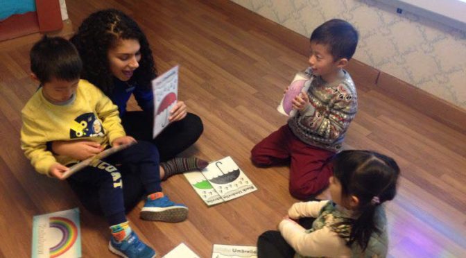 Ella teaching English in Beijing