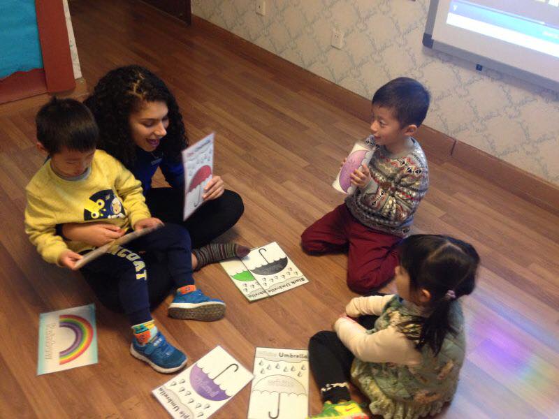 Ella teaching English in Beijing