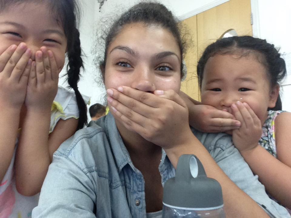 Ella teaching English in Beijing