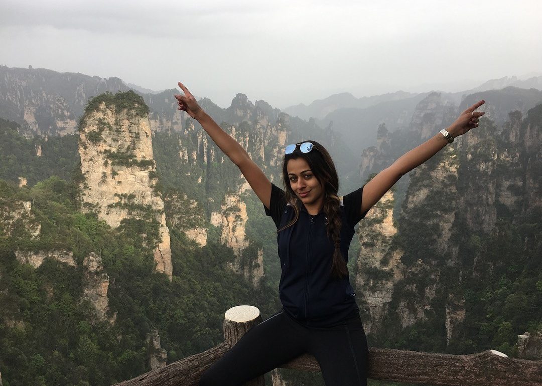 TEFL teacher Jordan posing at Zhangjiajie (Avatar mountain)