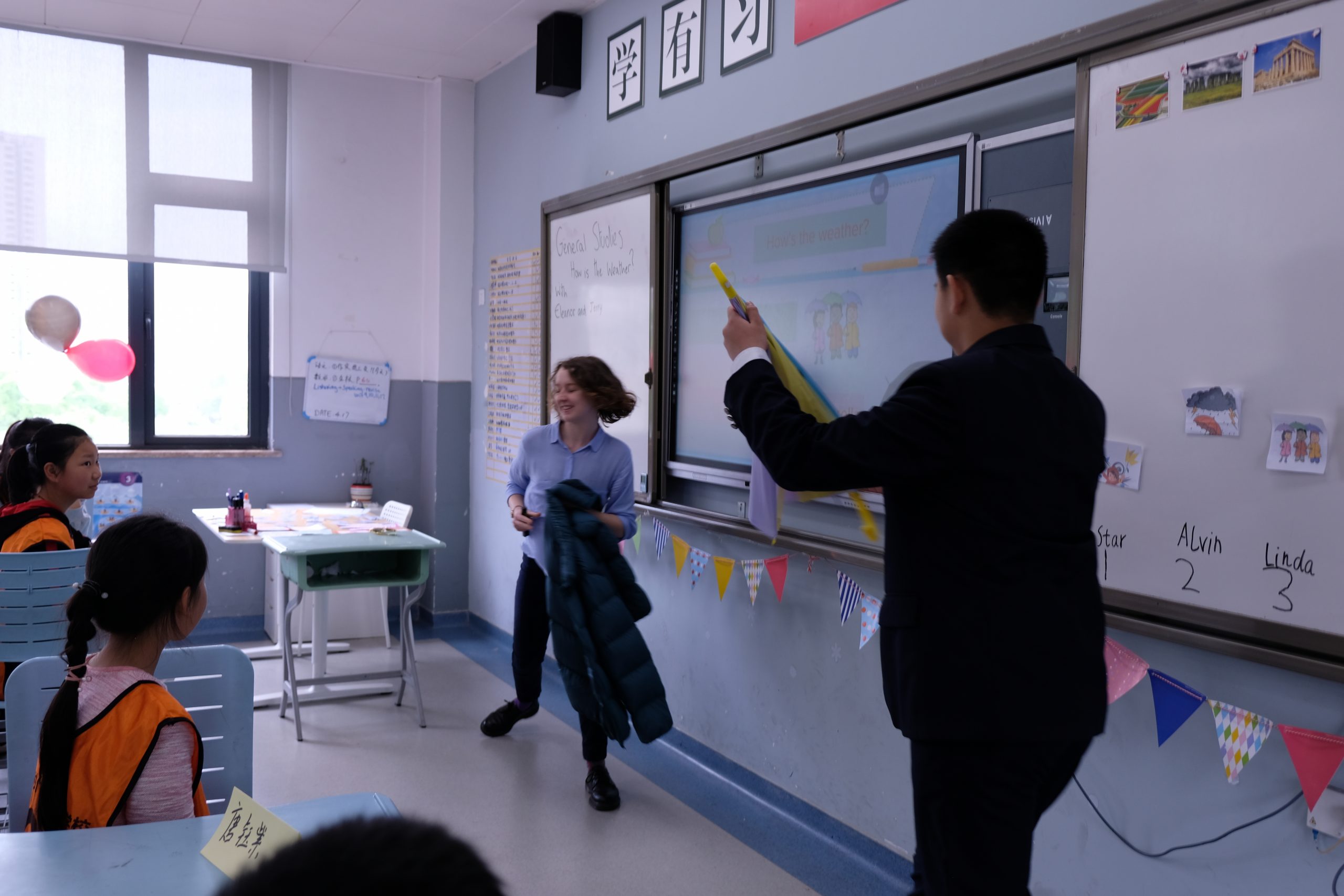 Classroom at Depu Foreign Language school Chongqing during open class